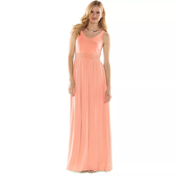 LC Lauren Conrad Dresses & Skirts - LC Lauren Conrad Coral Haze Boho Crochet Maxi Dress NWT S